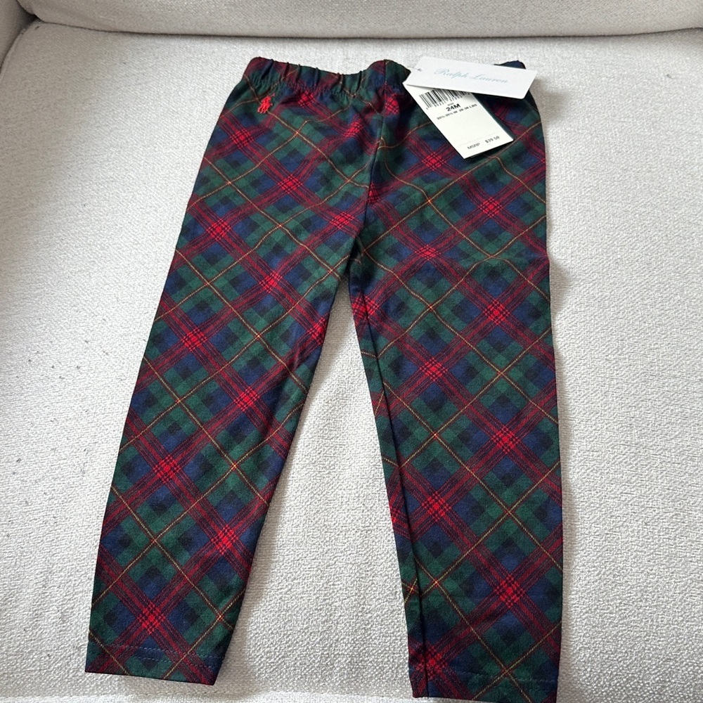 Ralph Lauren Tartan Leggings in Red, Navy, and Green- NWT